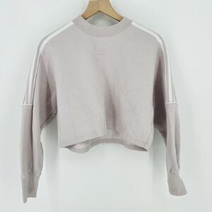 Adidas Originals Winter Ease Pink Crop Sweater Size Medium  Back Spell Out